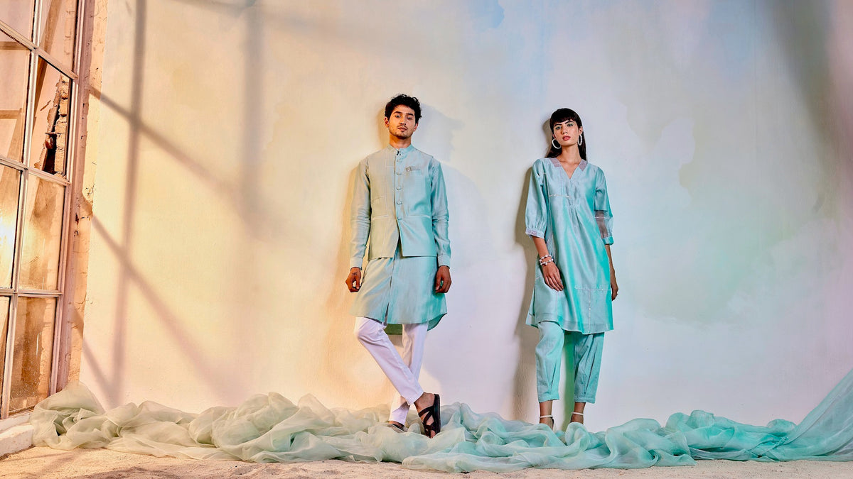 The quaint charms of the evening sky charkhee' refreshing festive collection ‘AASMAA’